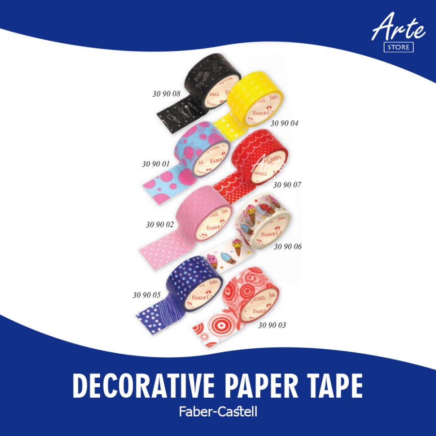 Pita Perekat - Faber Castell Decorative Paper Washi Tape