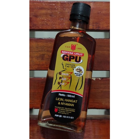 Gpu Aroma Jahe 100 ML / Meredakan Pegal Linu / Nyeri Sendi / Sakit Punggung / Minyak Urut dan PIjat