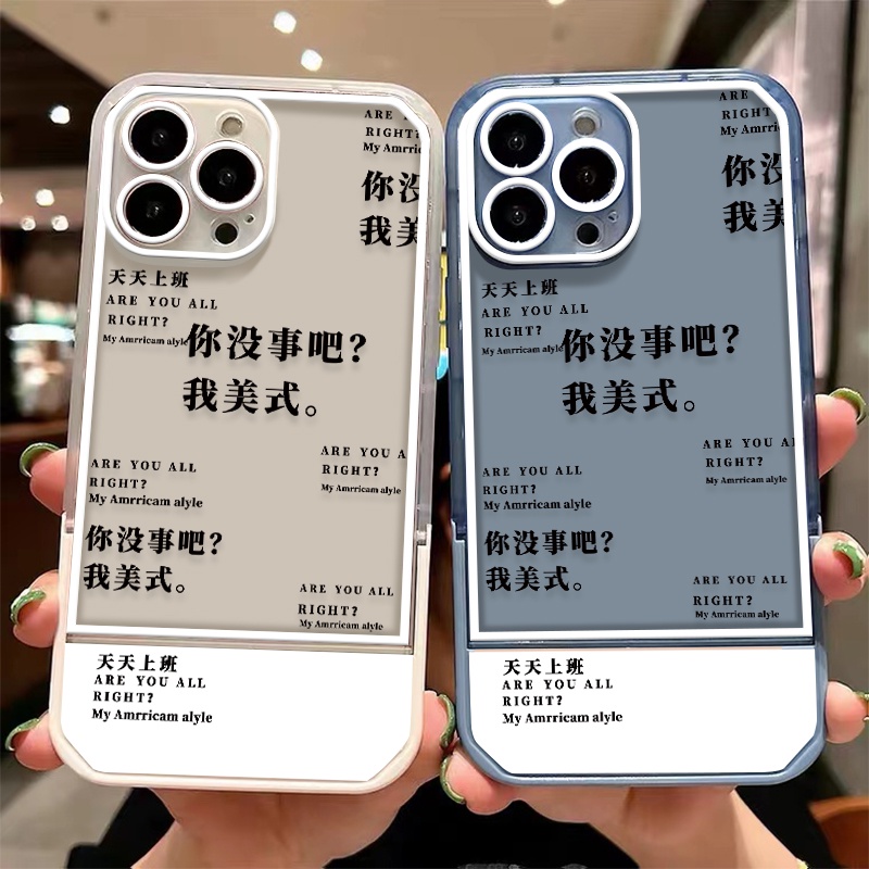 Soft Case TPU Transparan Shockproof Dengan Bracket Untuk iPhone 12 13 Se 2020 6 6S 7 8 Plus X XS XR 11 Pro Max
