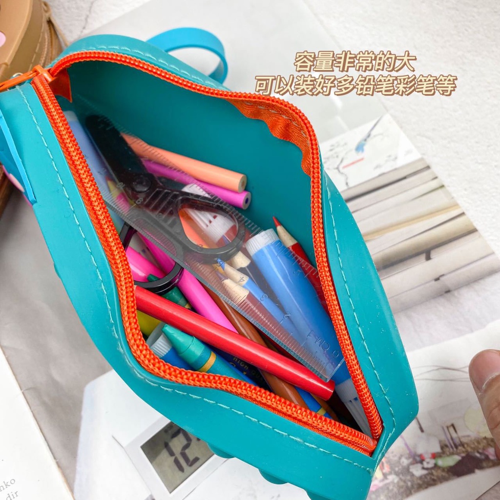 Tas Pop it Tempat Pensil Kotak Pensil Pop it karakter