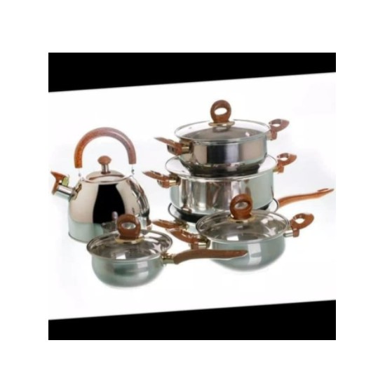 Set 12pcs panci cookware stainless