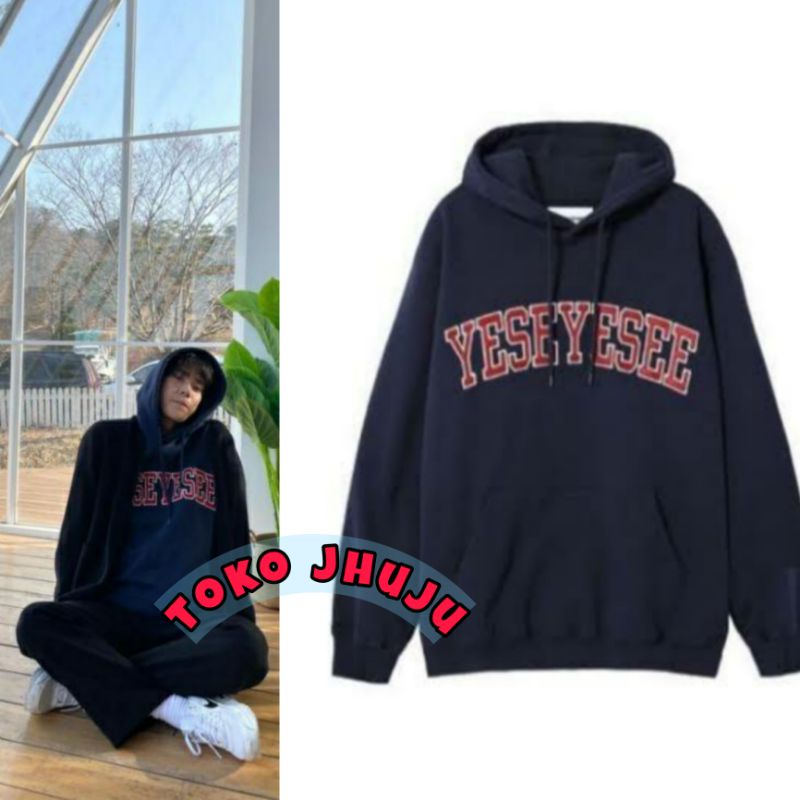 jaket Hoodie Jumper NCT Doyoung style Yeseyese sablon merah