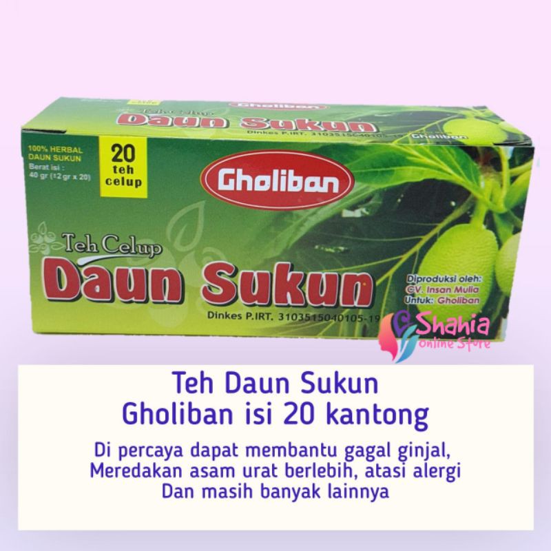 

TEH CELUP DAUN SUKUN GHOLIBAN ISI 20 KANTONG