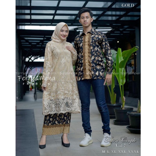 Kebaya couple batik//couple tunangan//couple keluarga//tunik padang