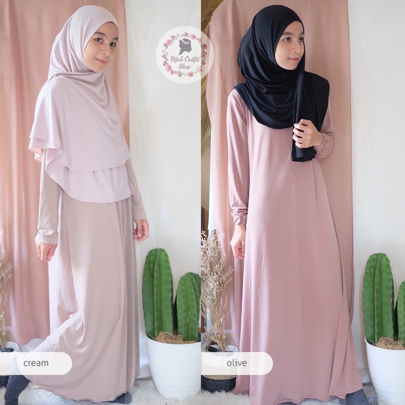 zakiya basic dress / gamis basic / dress polos