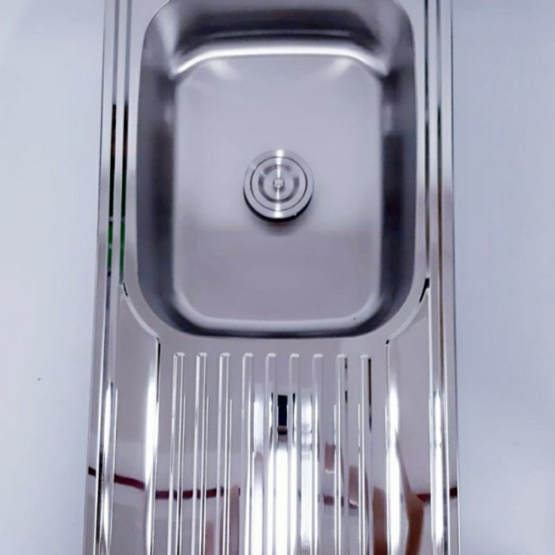 Kitchen Dink Bak cuci piring 1 satu lubang 100 cm stainless (besar)