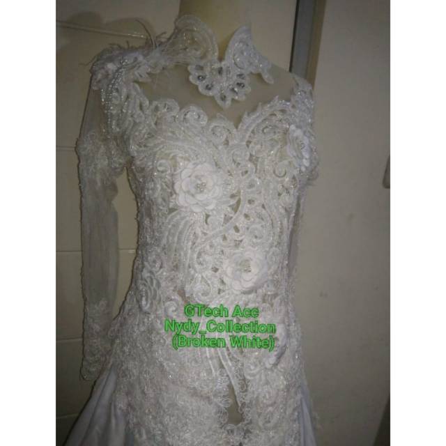 Gaun Kebaya Pengantin Bw Full Payet Ekor Bridal