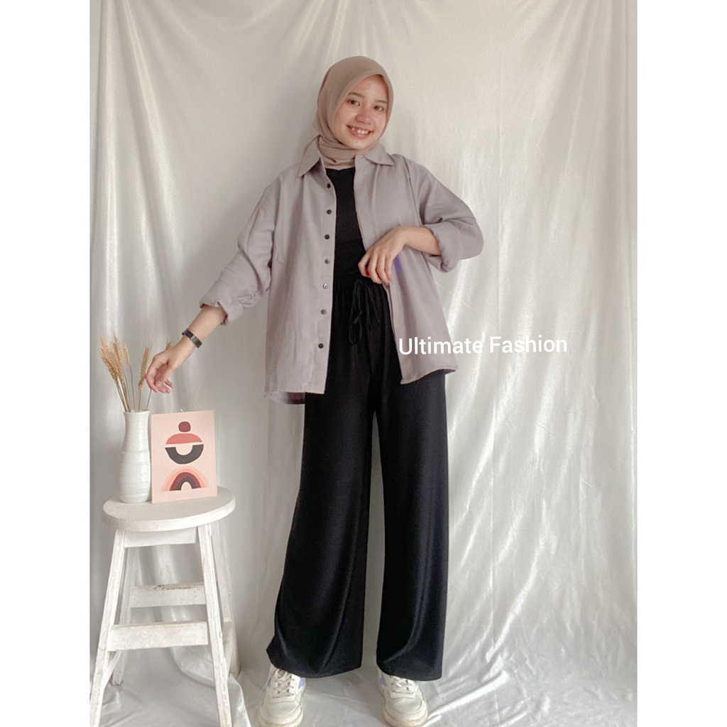 Kemeja Wanita Basic Oversize Yorena Import 221