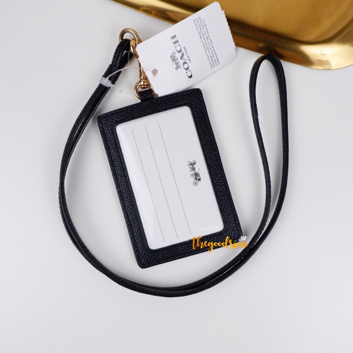 

Coach Lanyard Id Card Crossgrain Black 064