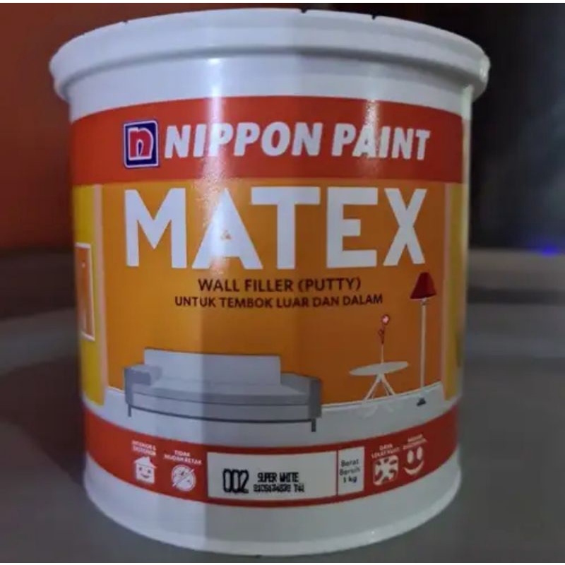 DEMPUL TEMBOK DEMPUL MATEX WALL FILLER (PUTTY) NIPPON PAINT KEMASAN 1KG