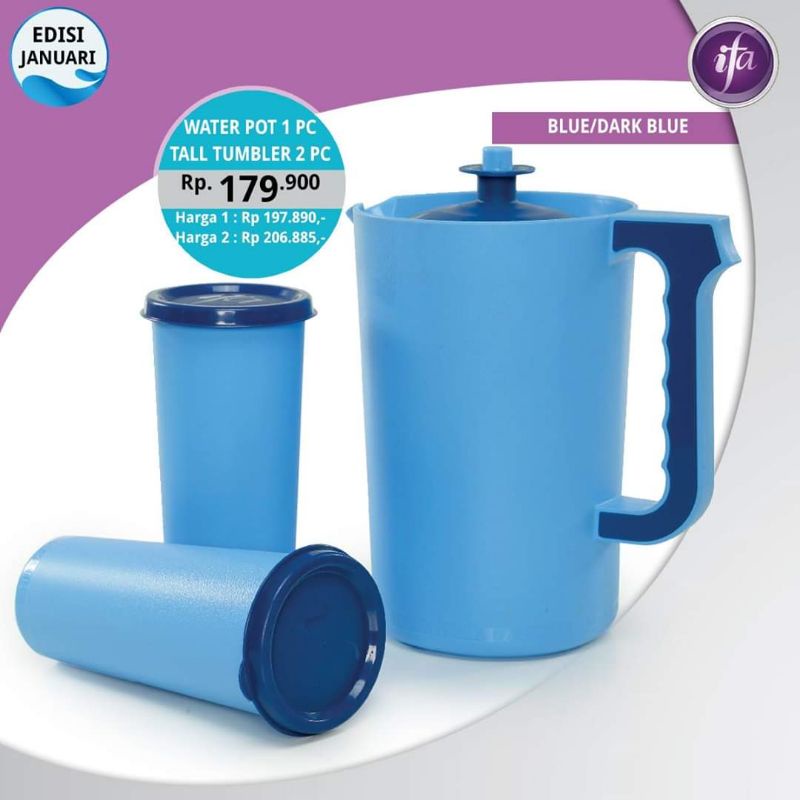 Teko IFA Teko Air & Gelas Tumbler 2 Pcs Waterpot IFA Cookware