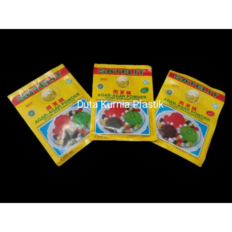 Agar-Agar Satelit Putih/Plain - Hijau - Merah Sachet 7gram