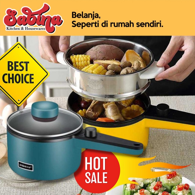 Panci Listrik Multifungsi 1.2L Hot Pot Electric Multi Cooker 600W