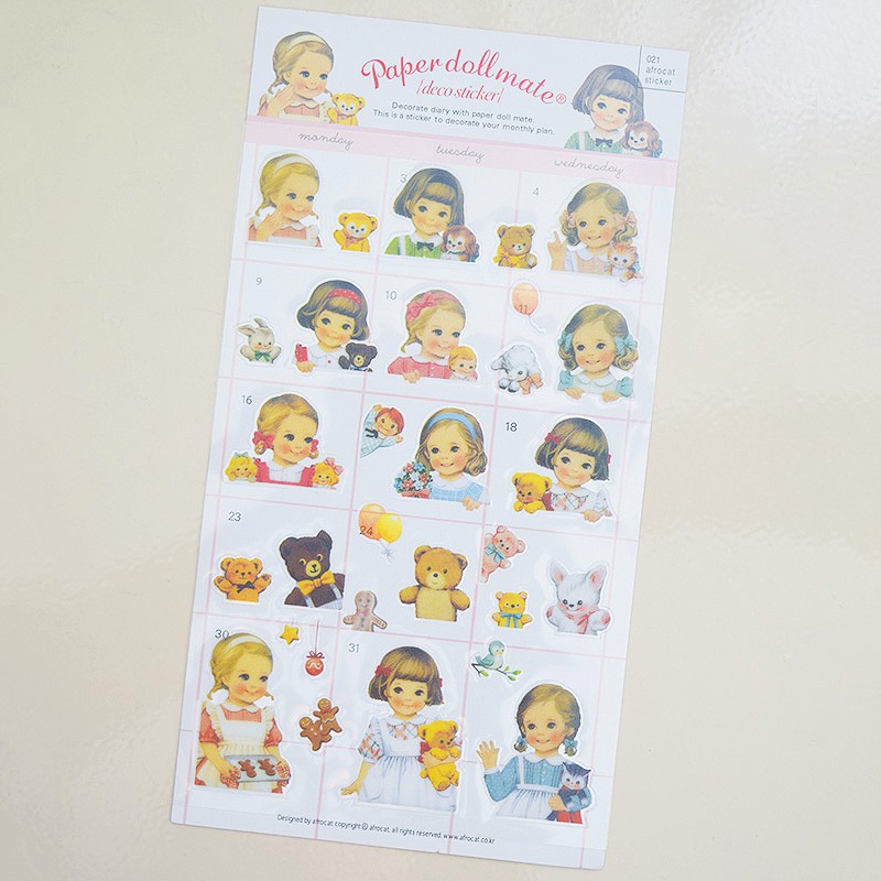 

Paper Doll Mate Close Up Diary Deco Stickers (Stiker Dekorasi)