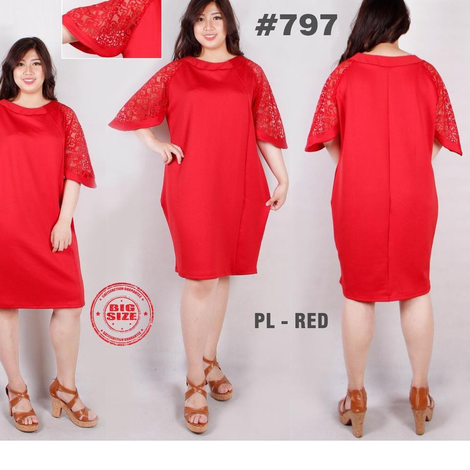 Bagus - Hanbai -  Vaska Dress kombi brokat JUMBO 797