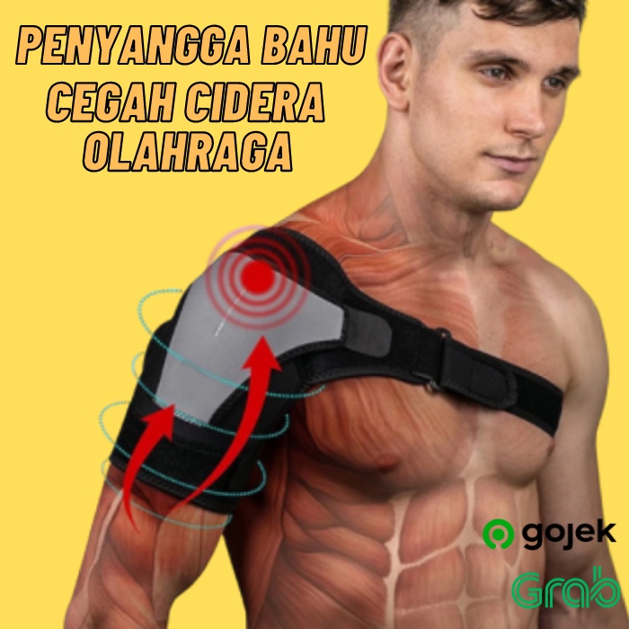 Alat Penyangga Bahu Punggung Shoulder Brace Guard Utk Cidera Olahraga Membantu Memulihkan Dislokasi
