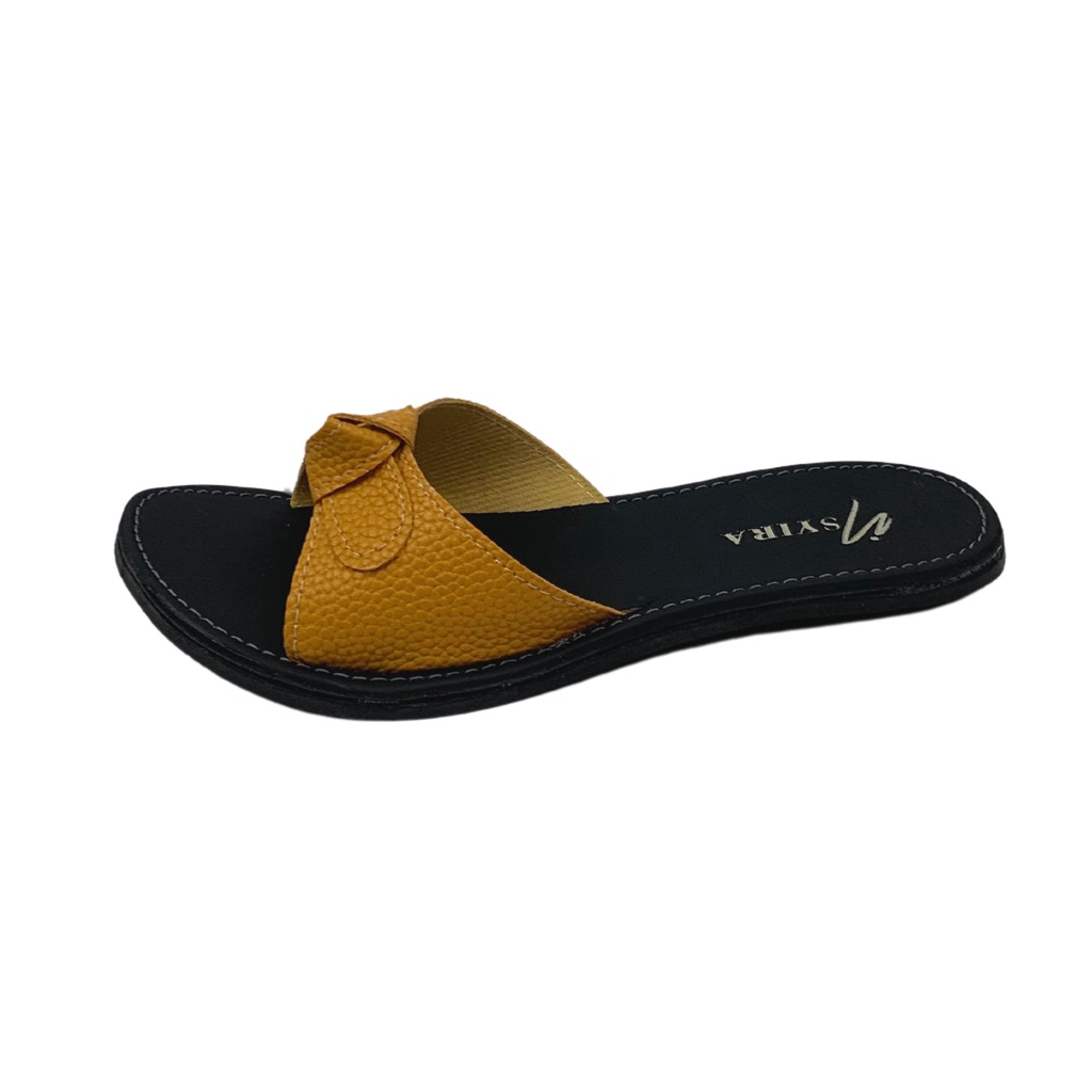 Insyira - Sandal Papirut Elfrida / Sandal Slop Wanita Non Slip Alas Hitam