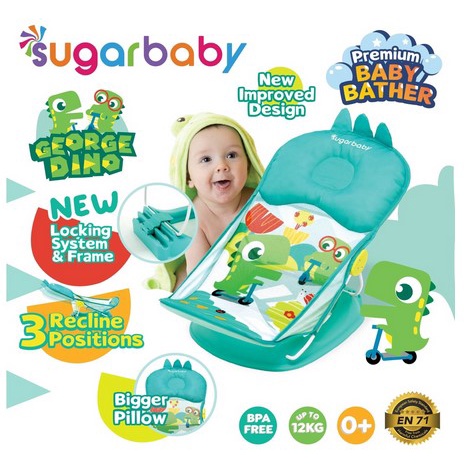 BABY BATHER | BATHTUB BAYI FREE BUBBLE Sugar Baby Deluxe Baby Bather / Bather Sugarbaby Mandi Bayi PREMIUM BABY BATHER