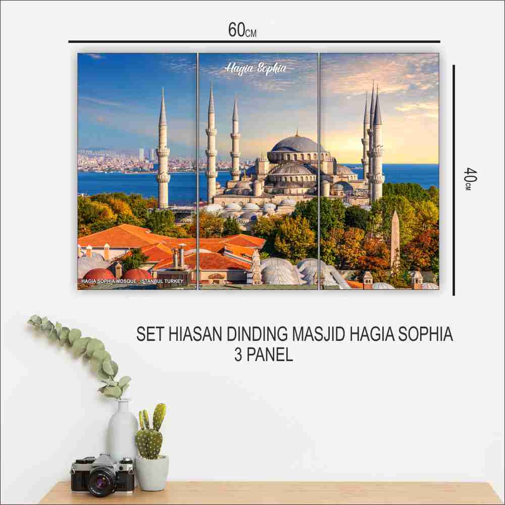 Hiasan Dinding Masjid Agia Sophia/Poster Kayu/Wall Decor/Dekorasi Rumah/Hiasan Kamar C193