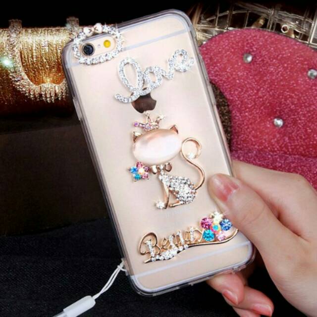 Case Oppo F9 F5 F7 Motif Cat Beauty Case ( Dasar Case bening )