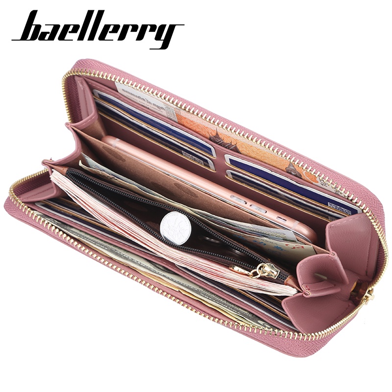 BAELLERRY N5525 Dompet Wanita Panjang Bahan Kulit PU Leather Premium WATCHKITE WKOS