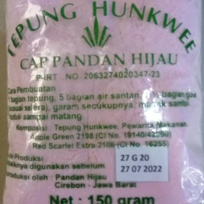 

Tepung Hunkwee cap Pandan Hijau 150gr