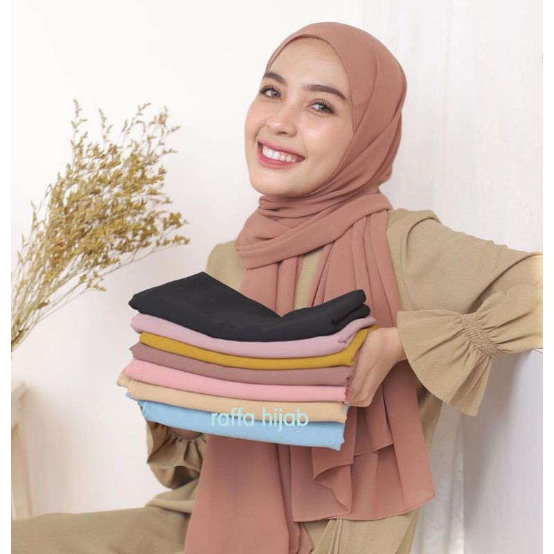 Pashmina Ceruty Babydoll Premium(75x175) | Shopee Indonesia