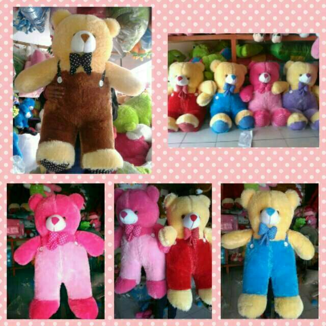 (Ukir Nama / Foto) Bordir Boneka Teddy Bear Jojon 85 cm