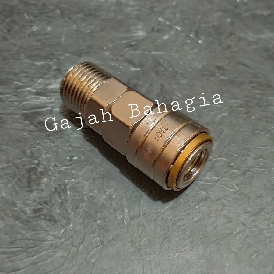 Quick coupler angin SM 40 drat luar 1/2 one hand touch kopler Tachi