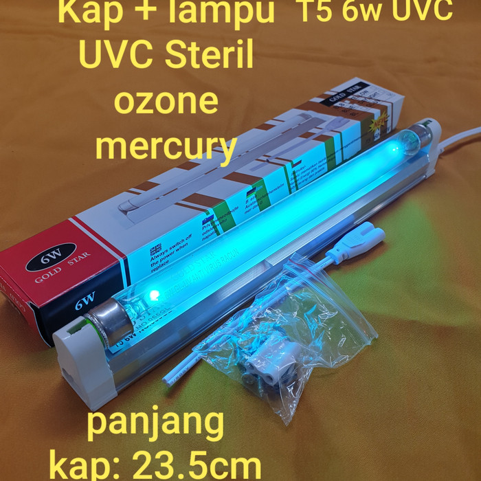 SET UVC T5 6W 23.5CM KUMAN STERILIZER + OZONE MERCURY GOLD STAR