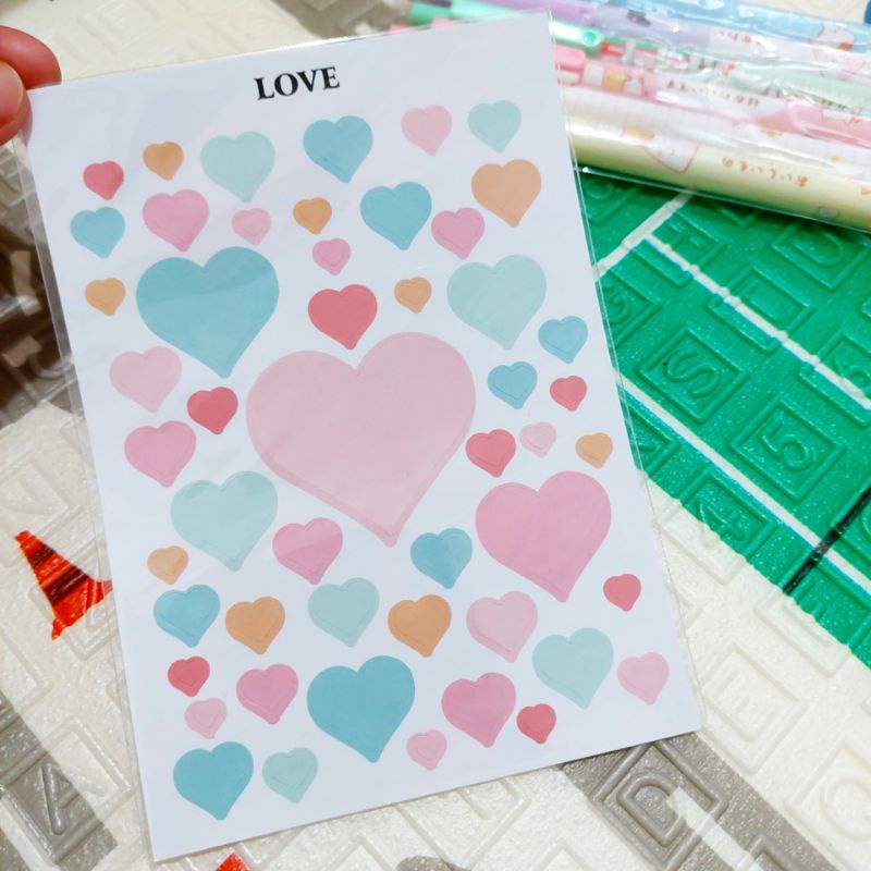 

[Ezwei] 1 pcs SHAPE GREETING Sticker Deco DIY Scrapbook BUJO stiker planner