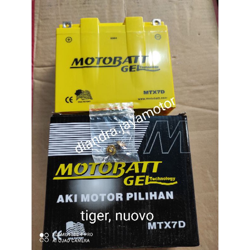 aki kering gel motobatt honda tiger revo, yamaha nouvo