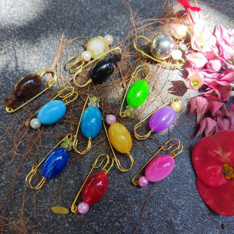 Peniti Hijab Jilbab Bros Dagu Bros Hijab Jilbab Besar Bulat Mutiara Kristal Lucu