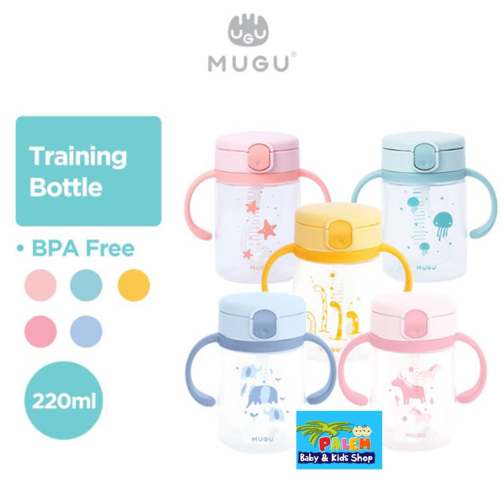 Mugu Training Bottle TRITAN/Botol Bayi Dan Anak 220ML, 330ML &amp; 350ML