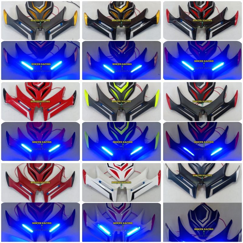 winglet plus visor d lengkapi Lampu LED Vario 125 dan 150  LED new