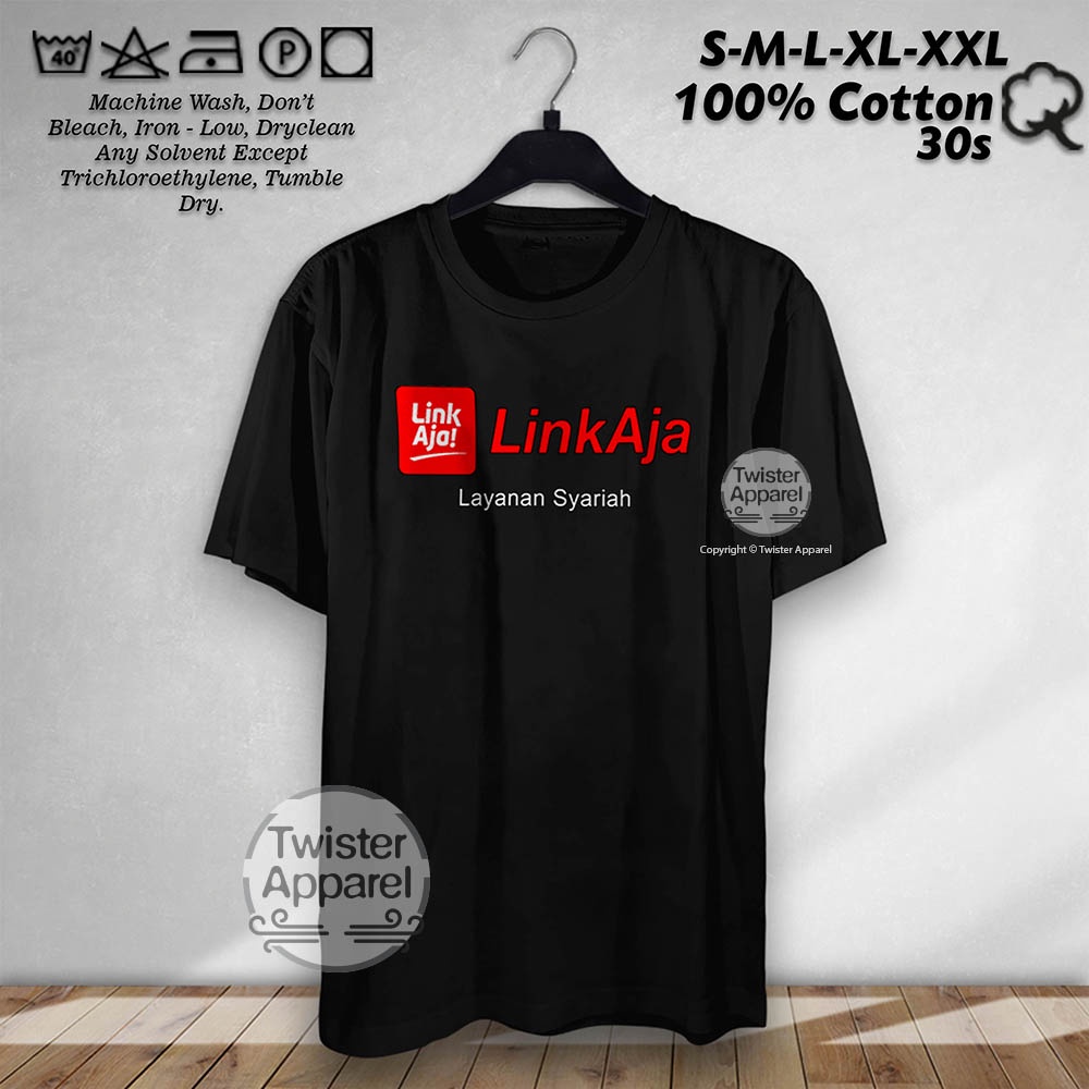 Kaos LinkAja Aplikasi Dompet Digital Transaksi Digital TCASH Telkomesel Tshirt Distro Profesi Atasan