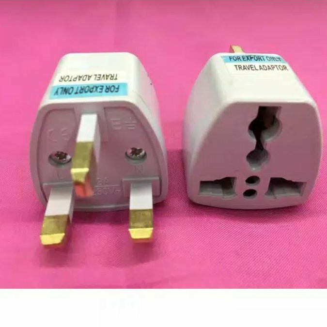 Colokan kaki 3 travel Singapure Hongkong UK UAE adapter converter steker