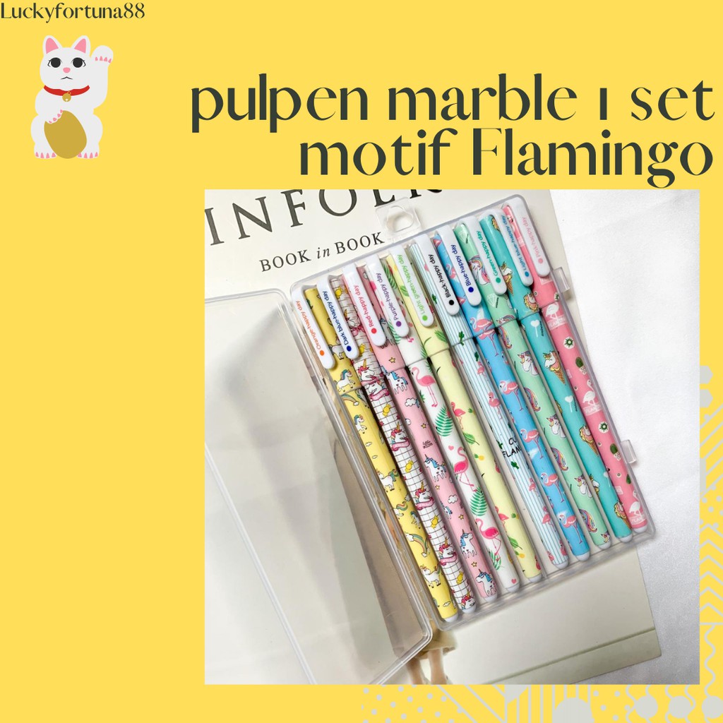 

[Luckyfortuna88] Pulpen marble 1 set motif flaminggo pen marble 1 set motif flaminggo warna warni lucu murah alat tulis kantor murah lucu alat tulis sekolah murah lucu unik