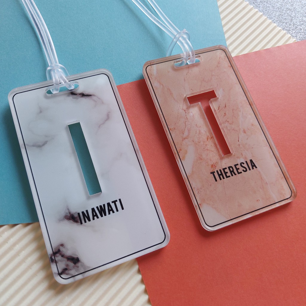 LUGGAGE TAG MARBLE / BAG TAG MARBLE / GANTUNGAN TAS MARBLE / GANTUNGAN KOPER MARBLE