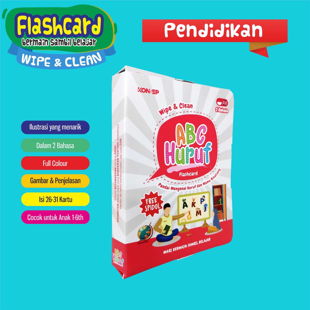 FLASH CARD &amp; WIPE CLEAN UNTUK BALITA KARTU PINTAR BELAJAR KARTU PINTAR ANAK BISA DITULIS DAN DIHAPUS