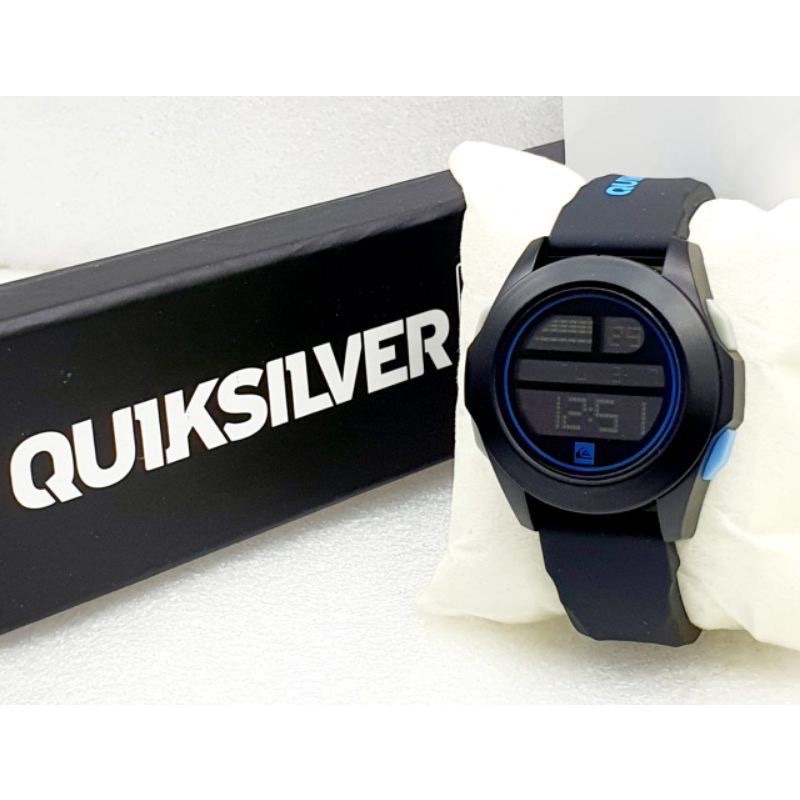 JAM TANGAN PRIA KEREN TERBARU 2021 ANTI AIR QUIKSILVER DRONE DIGITAL RUBBER QS-DRONE-T2 Hitam List Biru