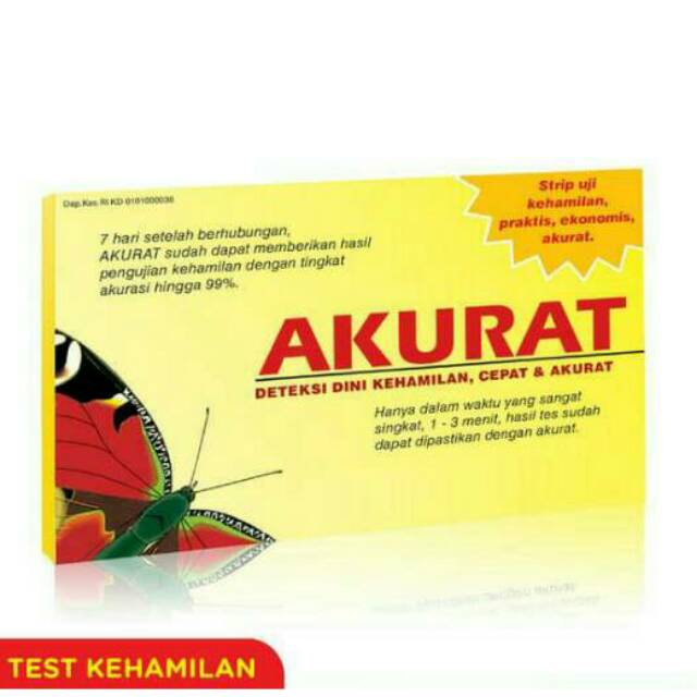 Tes hamil AKURAT STRIP tes hamil sensitif 10 miu tes kehamilan AKURAT