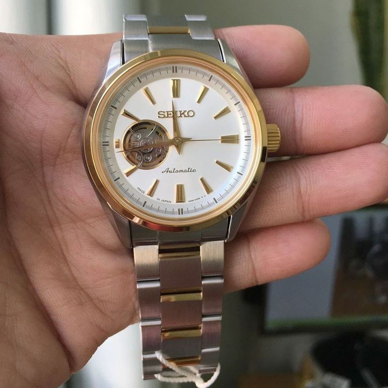 Seiko Presage SSA258J1 Automatic Gold Bezel - Jam Tangan Pria SSA258