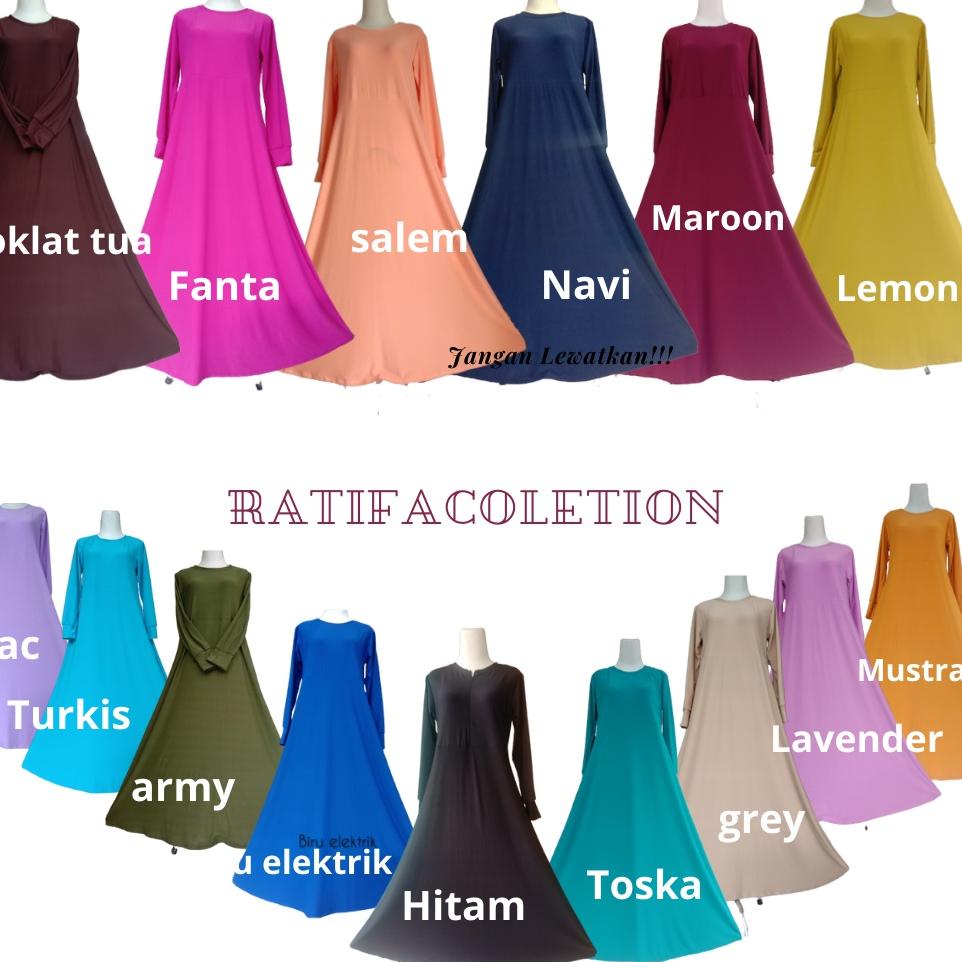 [KODE PRODUK F8FOJ6477] Gamis Jersey Polos Jumbo Ld 130/PJ140 Baju Wanita Super JUMBO |Ratifa collec