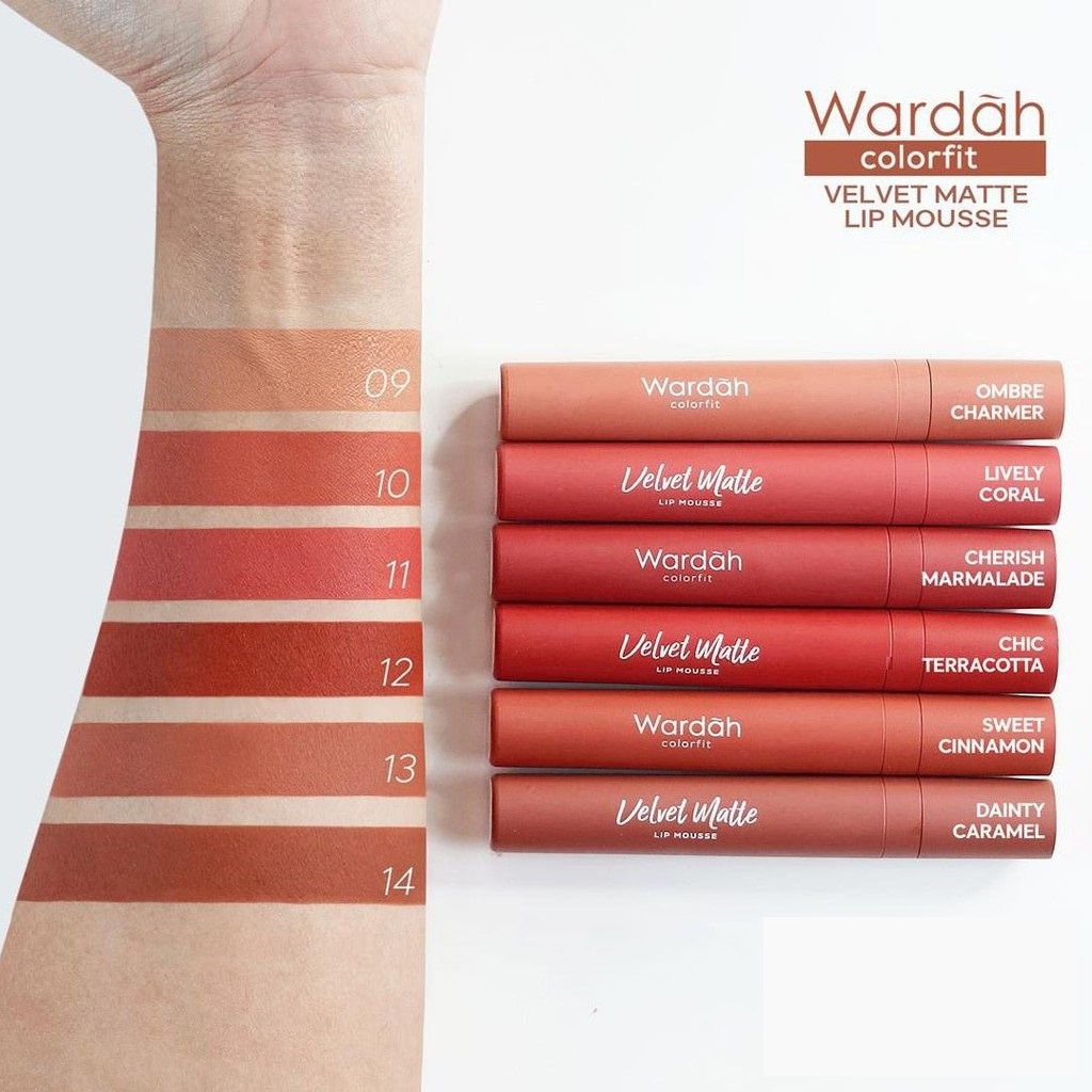 WARDAH Colorfit Velvet Matte Lip Mousse Lipstik cair dengan tekstur mousse 4 gram (VH)