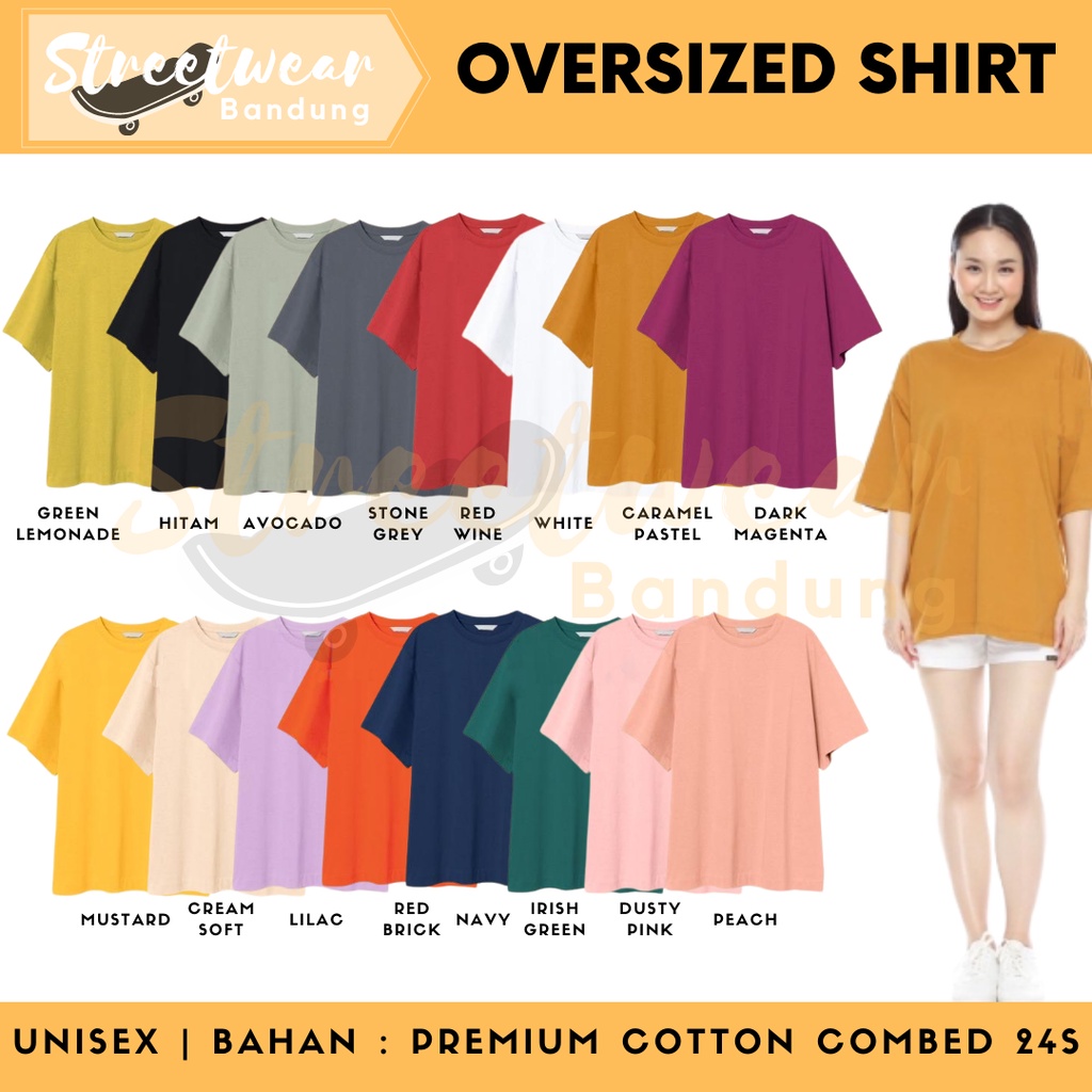 KAOS OVERSIZE BANDUNG WANITA / PRIA KUALITAS TERBAIK