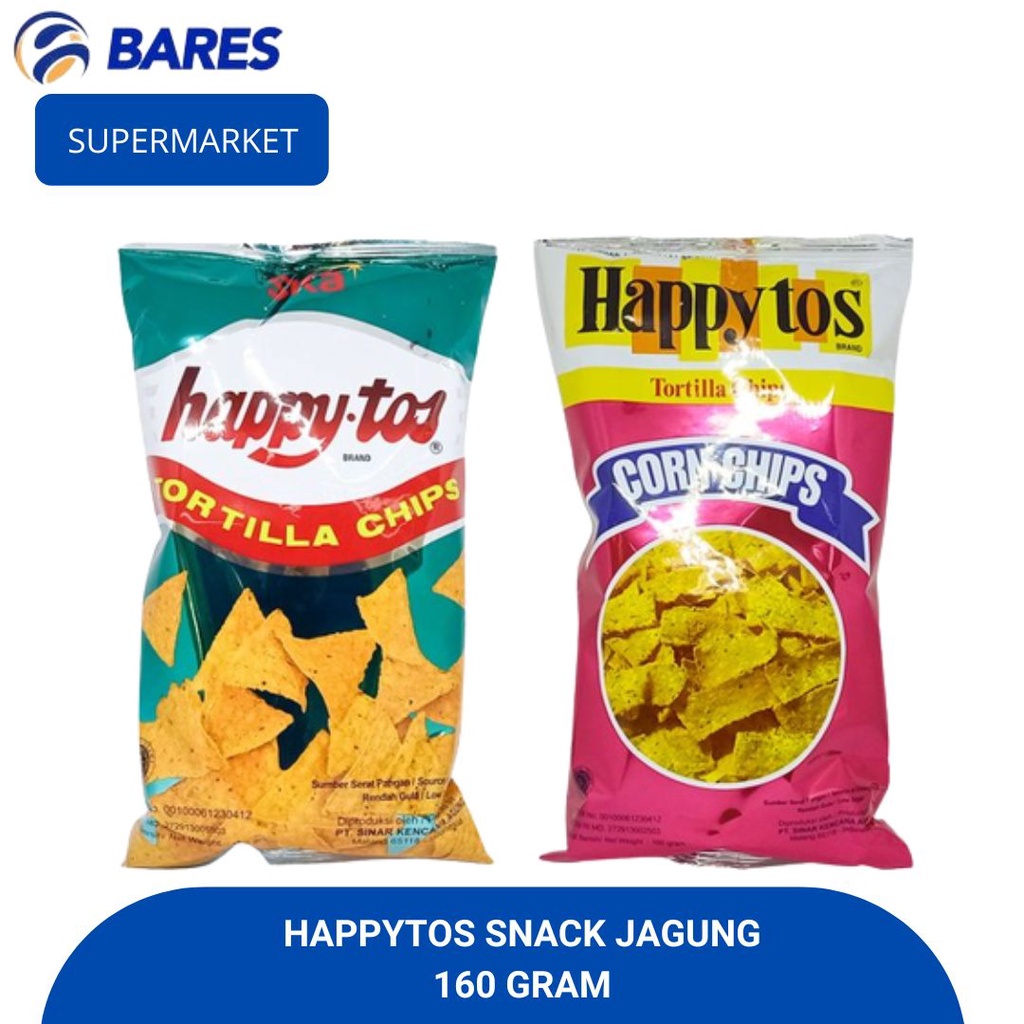 

Happytos Tortila Chips Snack Jagung Rasa 160 Gram