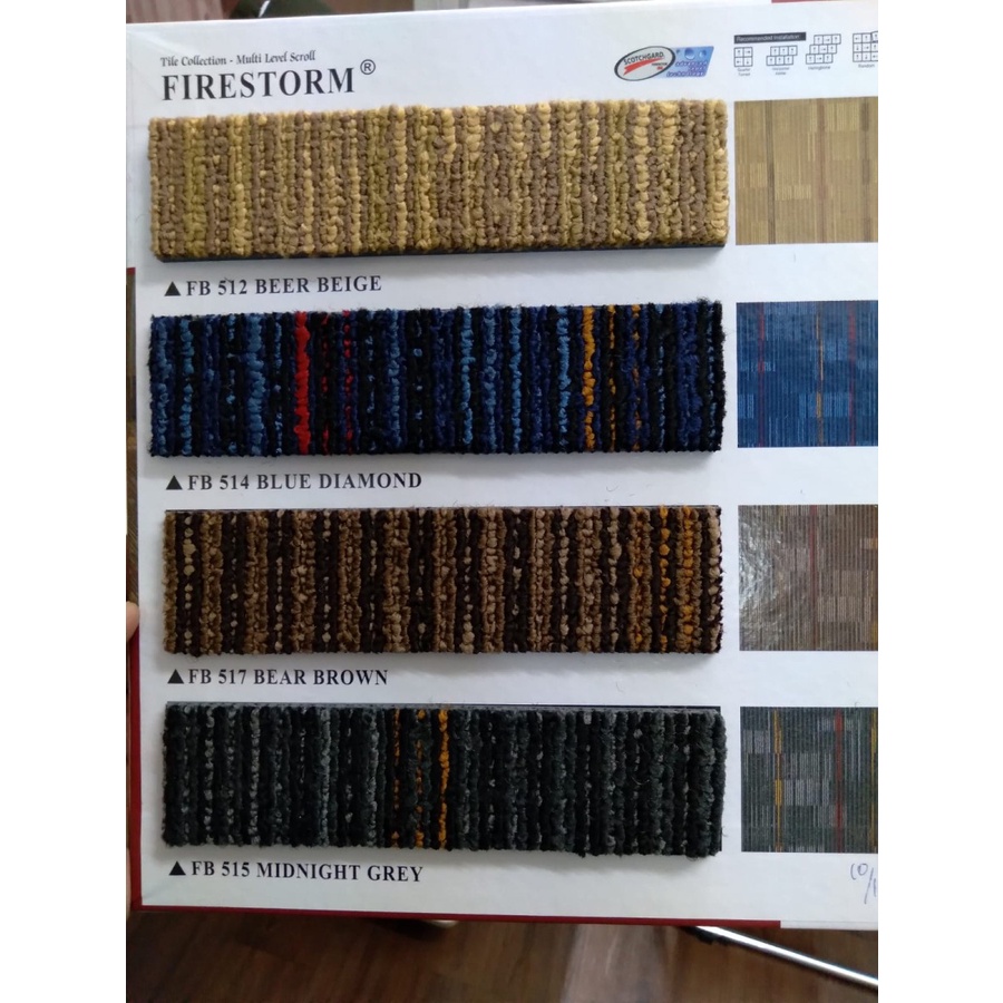 karpet tile kantor motif Firestrom