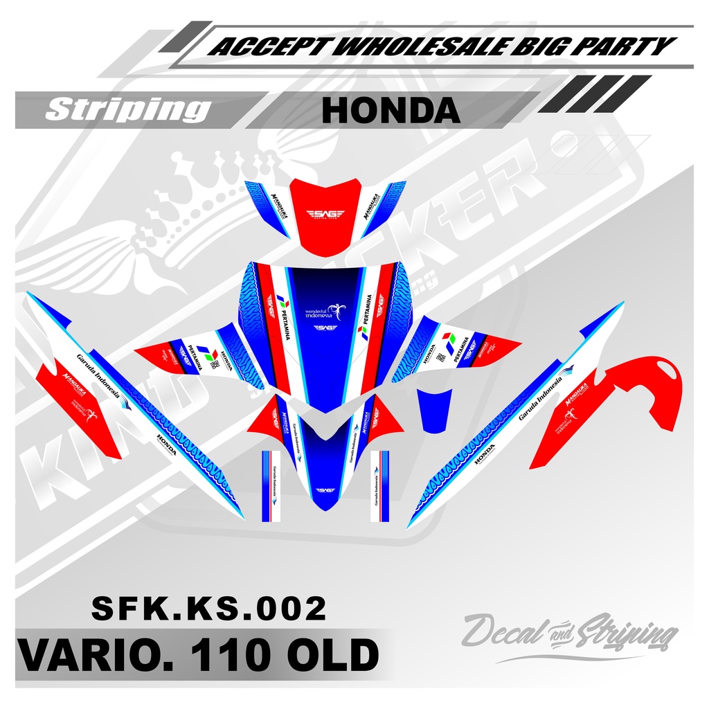 Decal Full Body Honda Vario 110 Old - Sticker Decal Vario 110 Old. SFK.KS.002