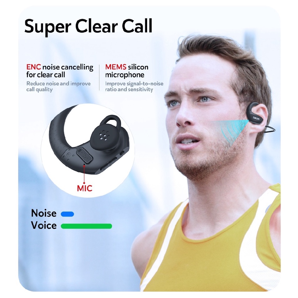 DACOM EXPLORE E60 - Bone Conduction Sport IPX7 Bluetooth Headset - Earphone Bone Conduction Terbarud dari DACOM - Tahan Air IPX7